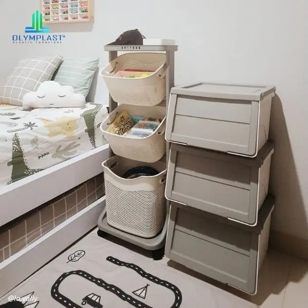 Gunakan Kotak Penyimpanan Estetik di Kamar Kos Estetik